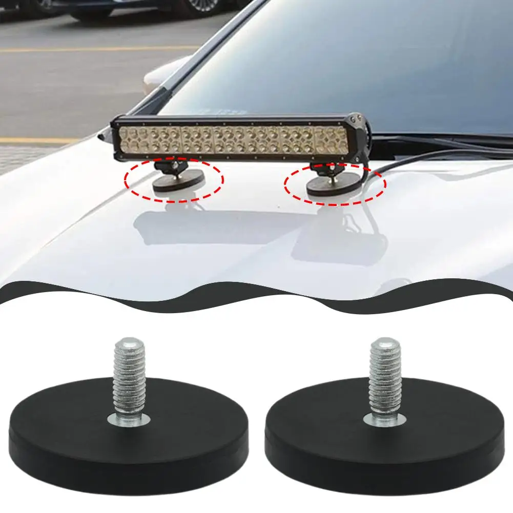 2pcs D43mm External Thread M6 Bolt Magnetic Base Installation Clip LED Magnetic Strong Bracket Strip Work Base Light Bracke A9M7