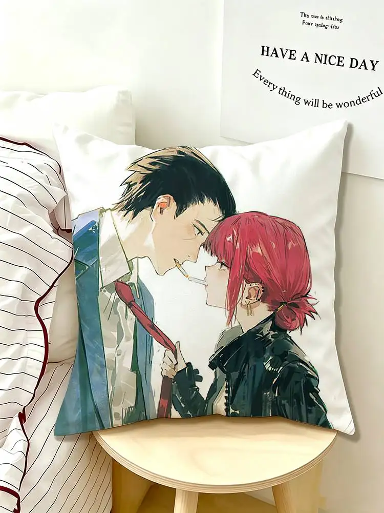 Yamada x Sasaki S-Smoking W-With You  Pillow Case Pattern Printed Pillowcase For Living Room Sofa Cushion Cover