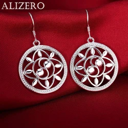 Fashion 925 Sterling Silver Pretty classic circle drop Earrings for Women High Quality Wedding Party Jewelry Christmas Gifts