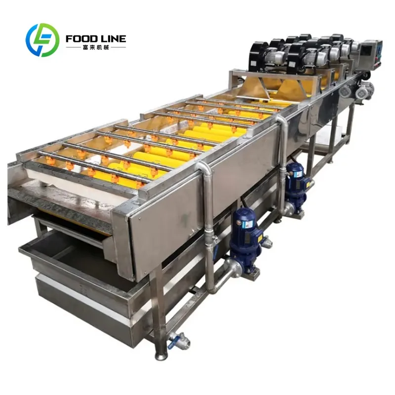 Customized Parallel Vegetable Fruit Wool Roller Cleaning Machine Vegetable Automatic Wool Roller Cleaning Machine Cherry
