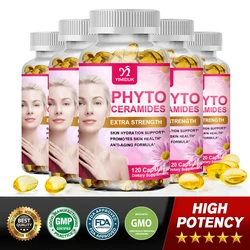 Phytoceramides Capsules Natural Anti-Aging Skin & Hair Vitamins for Collagen Boost & Rejuvenation Vitamins A, C, D, E Supplement