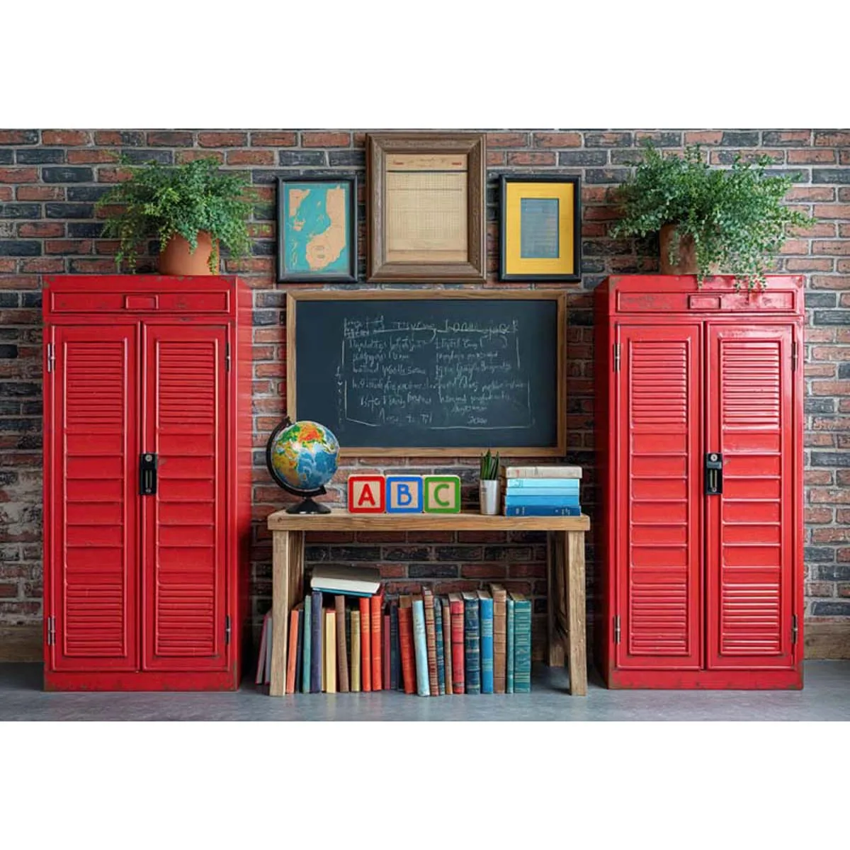 Allenjoy Classroom School Chalkboard Backdrop