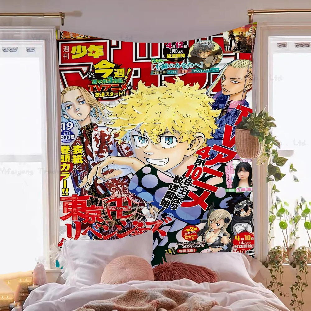 Anime Tokyo Revengers Anime Tapestry Indian Buddha Wall Decoration Witchcraft Bohemian Hippie Wall Hanging Sheets