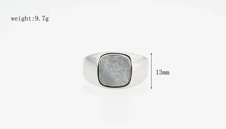 Mens Rings Stainless Steel Square Signet Rings for Men,Pinky Thumb Ring for Dad Father Jewelry Gift for Him,Men's Ring for Biker