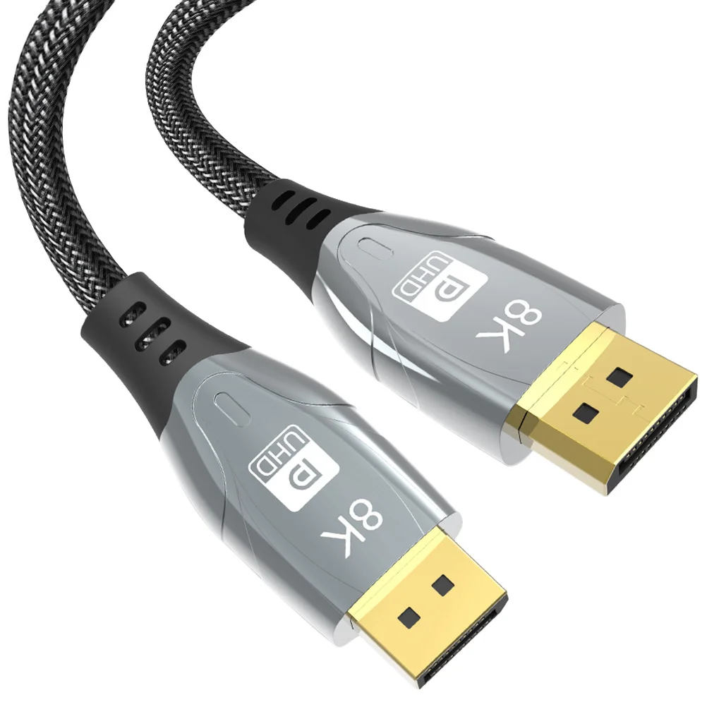 

2M Zinc Alloy Cable 7680X4320 Displayport Male To Male Cord For Monitor Box Laptop Gpu Projector Extension Video Accessory