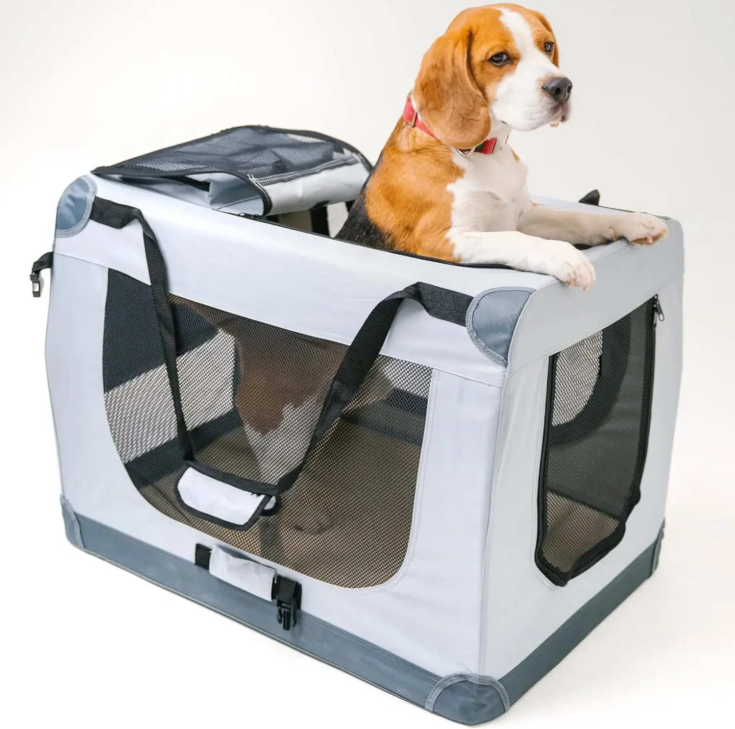 New Style Pet Portable Foldable Cage Bag Car Mounted Dog Cage Pet Outdoor Bag for Cats Dogs Handheld Dog Crate Pet Travel Cage view 4