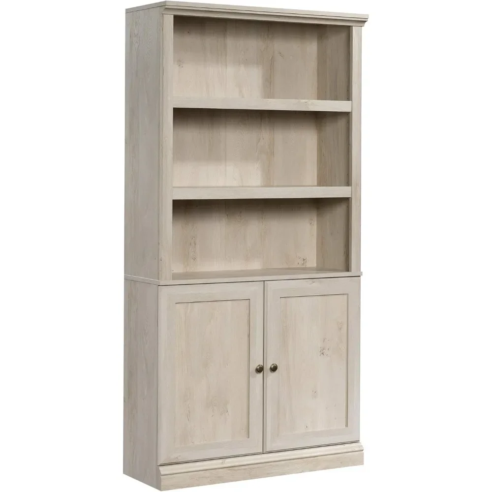 Miscellaneous Storage Bookcase/ Book Shelf With Doors, Chalked Chestnut finish