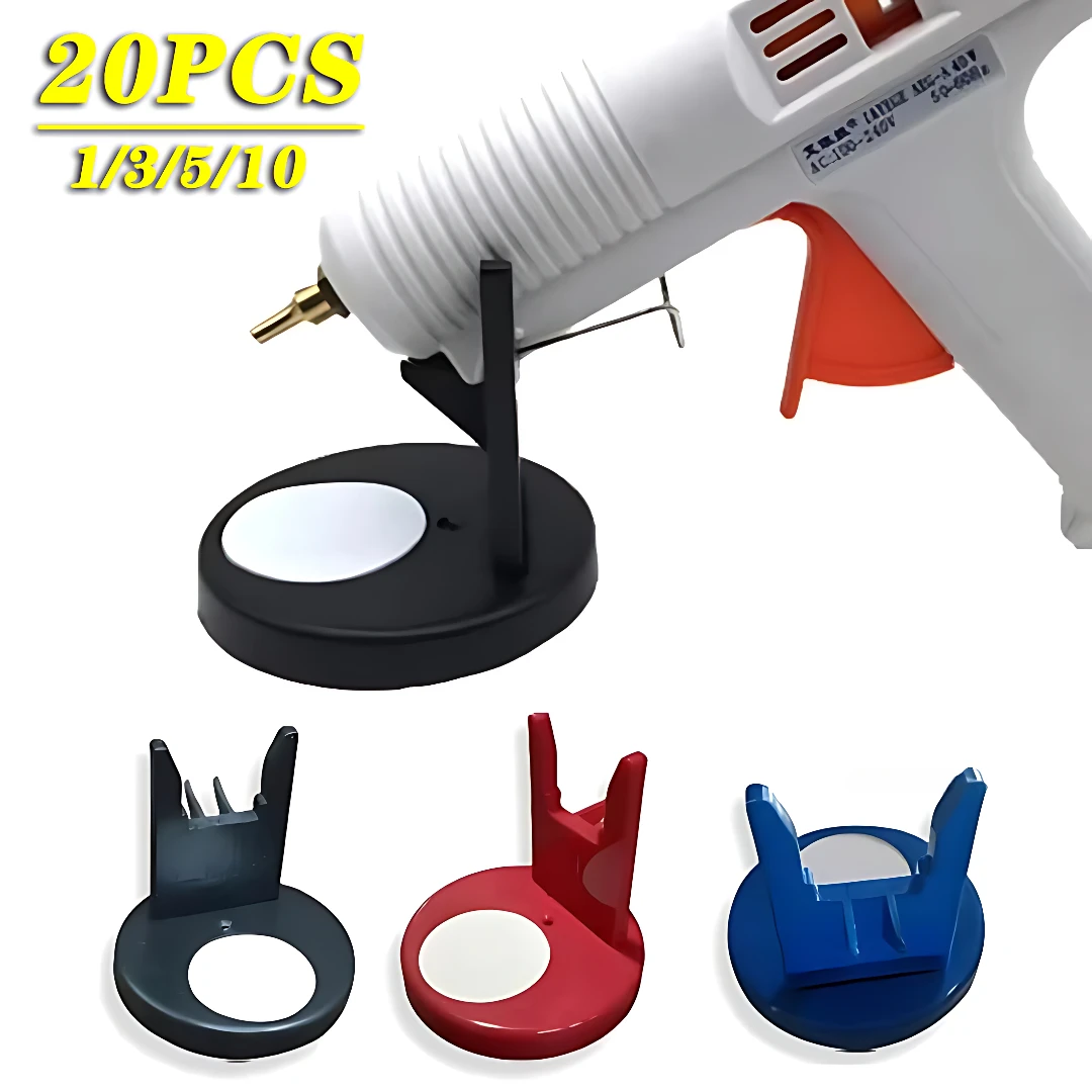 1-20PCS Hot Melt Glue Gun Holder Anti Stick Anti Hot Glue Gun Portable Holder Anti Spill Anti Drip Glue Gun Holder Desktop Tools