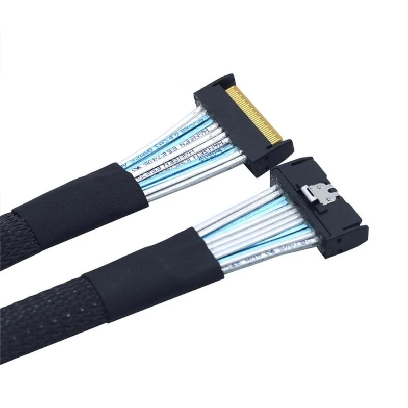 Q5WA MCIO 8I 74P đến 2XSFF 8654 4I Cáp máy chủ Bộ điều hợp đồ họa bên ngoài SFF 8654