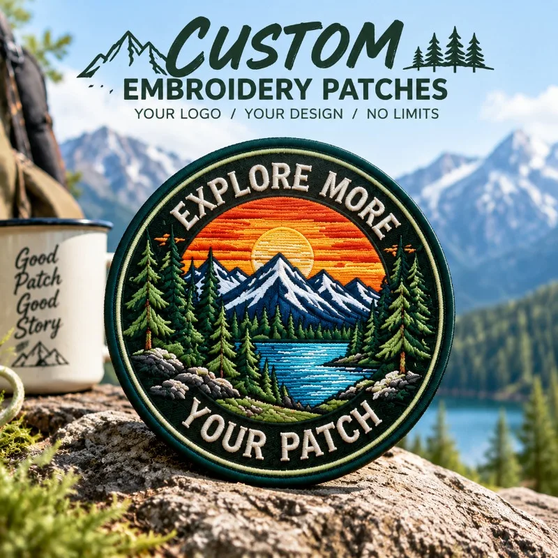 Custom Embroidered Patches Wholesale Personalized Logo Iron On Sew On Embroidery Badges for Clothing Hats Manufacturer Supplier