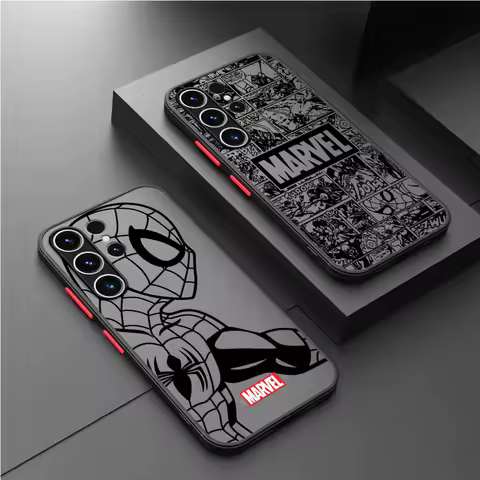 Cover TPU Silicone Marvel Spiderman Ironman Case for Samsung Galaxy S10 S21 Plus S22 5G S10 Lite S9 S20 FE S23 24 Ultra
