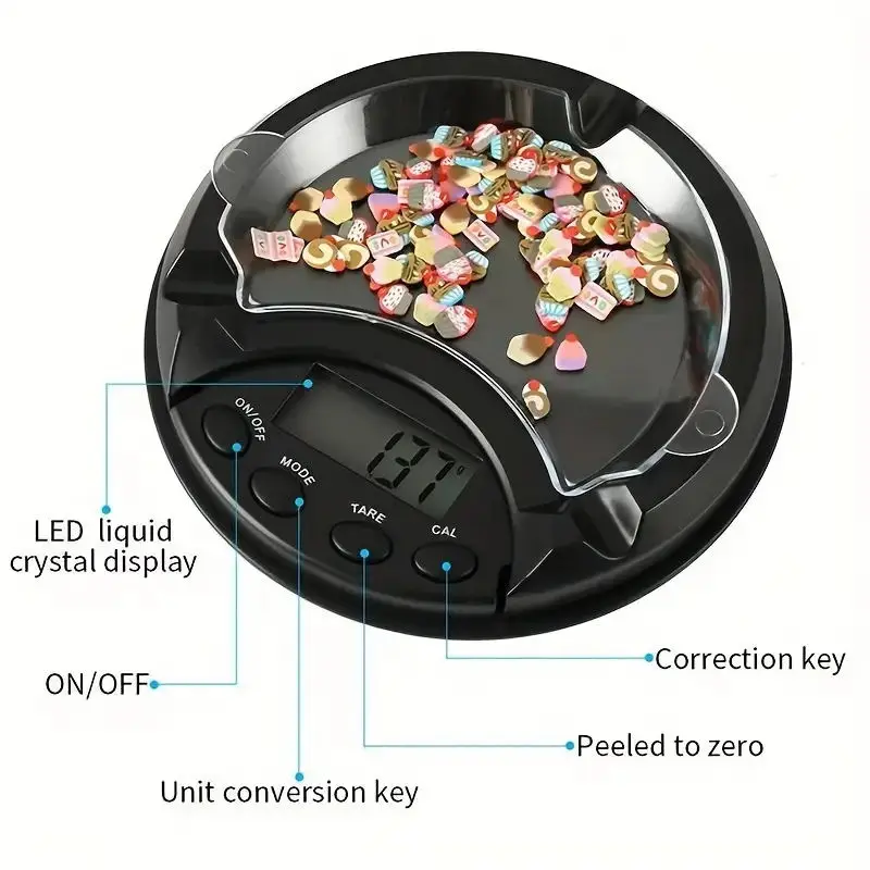 Imagem -05 - Balança de Bolso Digital Eletrônica com Luz de Fundo Azul Balança Portátil Display Lcd Cinzeiro Jóias Ouro Diamante Comida Chá Pesando