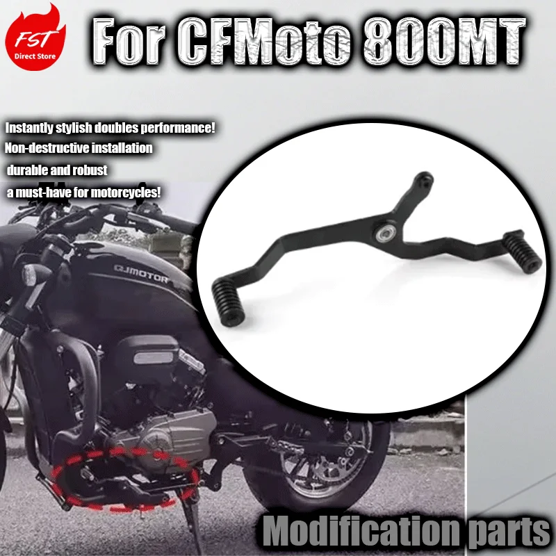 

For cFMoto 800MT motorcycle modification: front and rear pedal shift lever, gear shifter, and shoe-friendly accessories.