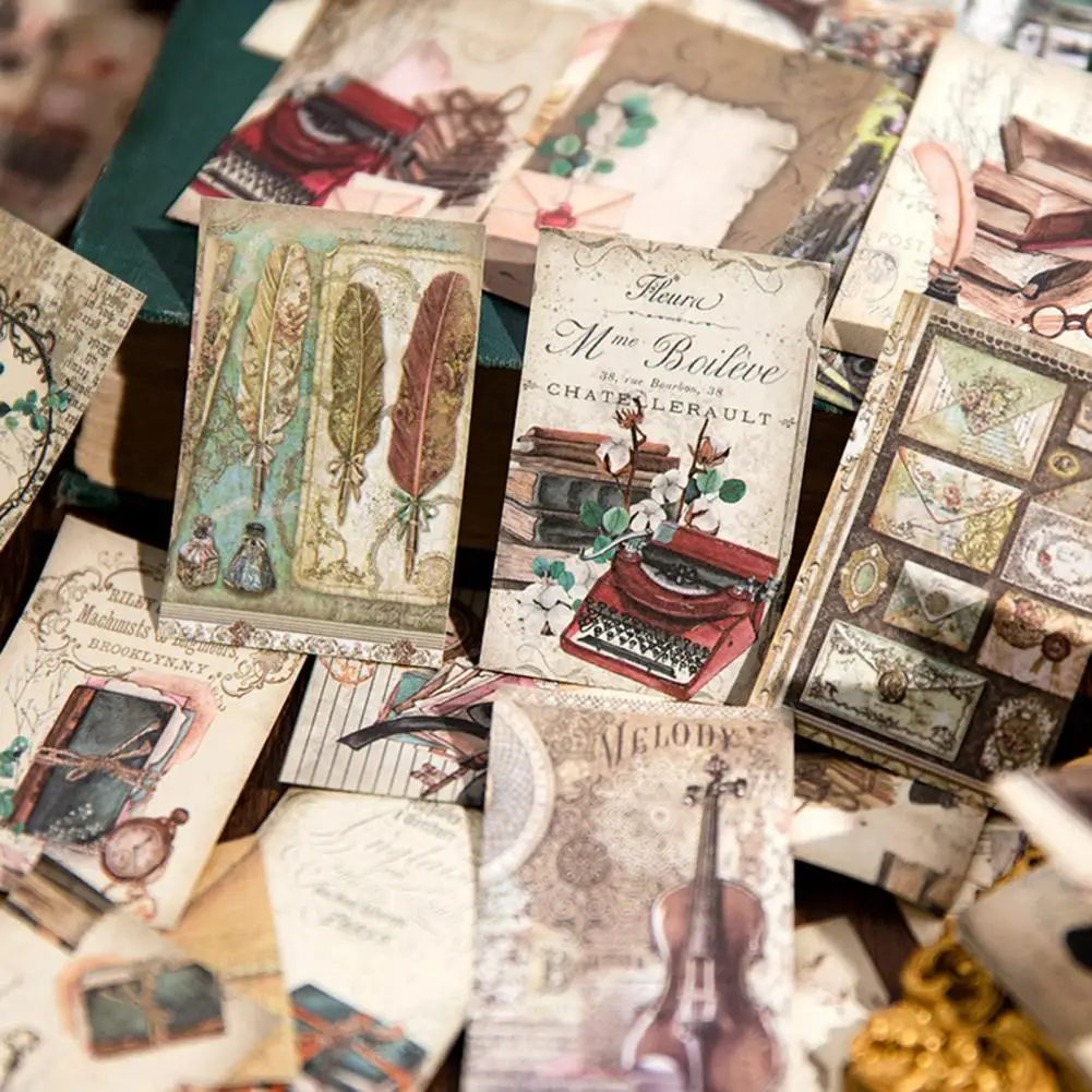 Livro de Patch de flor botânica vintage, Scrapbooking Handbook Material, Padrões ricos, Estética, Diário Kawaii Scrapbook