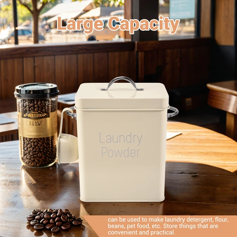 A08M-Beautiful Powder Laundry Powder Boxes Storage With Scoop