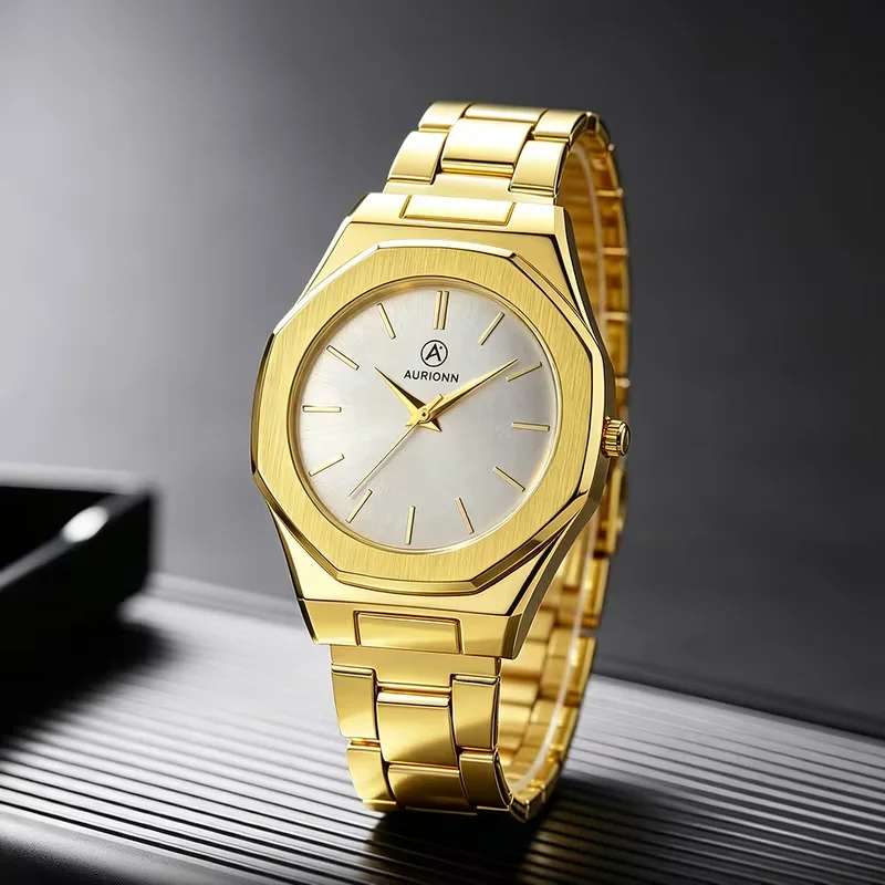 Men's Elegant Casual Watch Set,Watch + Bracelet, Unique Rectangular Dial Quartz Watch, Ideal Gift for Anniversaries & Daily Wear