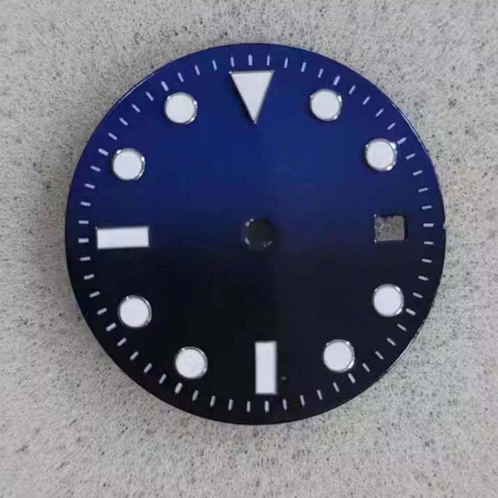

29mm Watch Dial Blue Luminous Dial for 8213/8215 Movement Single Calendar Watch Faces Modified Accessories