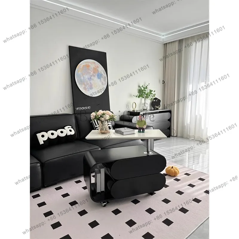 

living room household small apartment modern simple light luxury high-end exquisite small coffee table combination