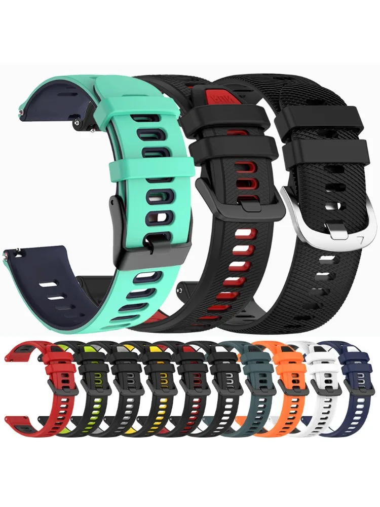 Oficjalny pasek 20/22mm do Garmin Forerunner 55 245 165 255 265 745 70 170 Music Vivoactive 6 5 Venu, silikonowe paski zamienne — 2