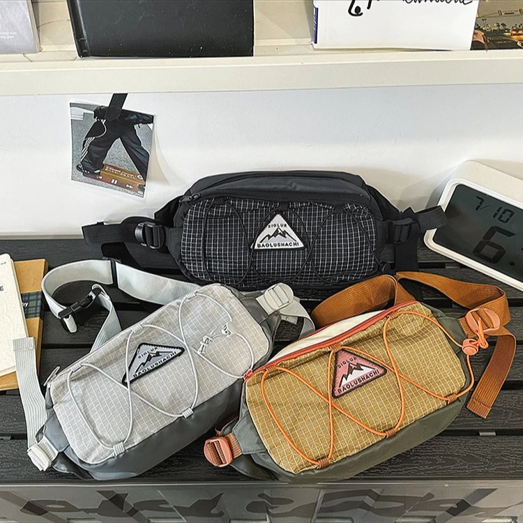 

Прочная мужская нагрудная сумка из ткани Оксфорд, вместительная сумка на шнурке, простая сумка через плечо, спортивная поясная сумка.