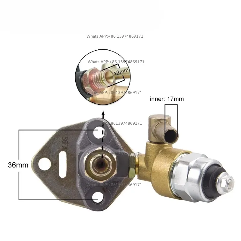 178F 186F 186FA 188F 192F Air Cooled Diesel Engine Electric Oil Pump Fuel Injection Pump Assembly With Solenoid Valve