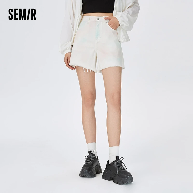 

Semir Jeans Women Raw Edge Shorts High Street Sweet Cool 2024 Summer New Cool Salsa Wind Street A-Line Pants Tide Cool