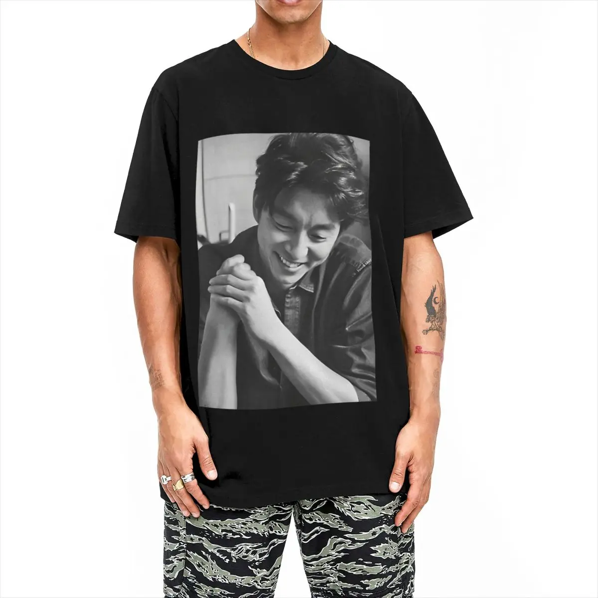 Men Women T-Shirt Gong Yoo T-Shirts Hip Hop Summer Tee Shirt Y2K Funny Printed 100% Cotton Tops Birthday Present