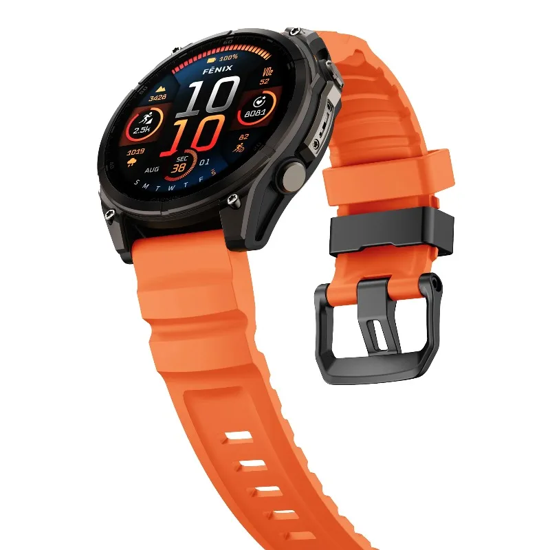 Correa de silicona de ajuste rápido de 26mm y 22mm para Garmin Quatix 8/Tactix8/ Fenix 8 51mm 47mm/7X Pro/pulsera Forerunner 970/965/Instinct 3