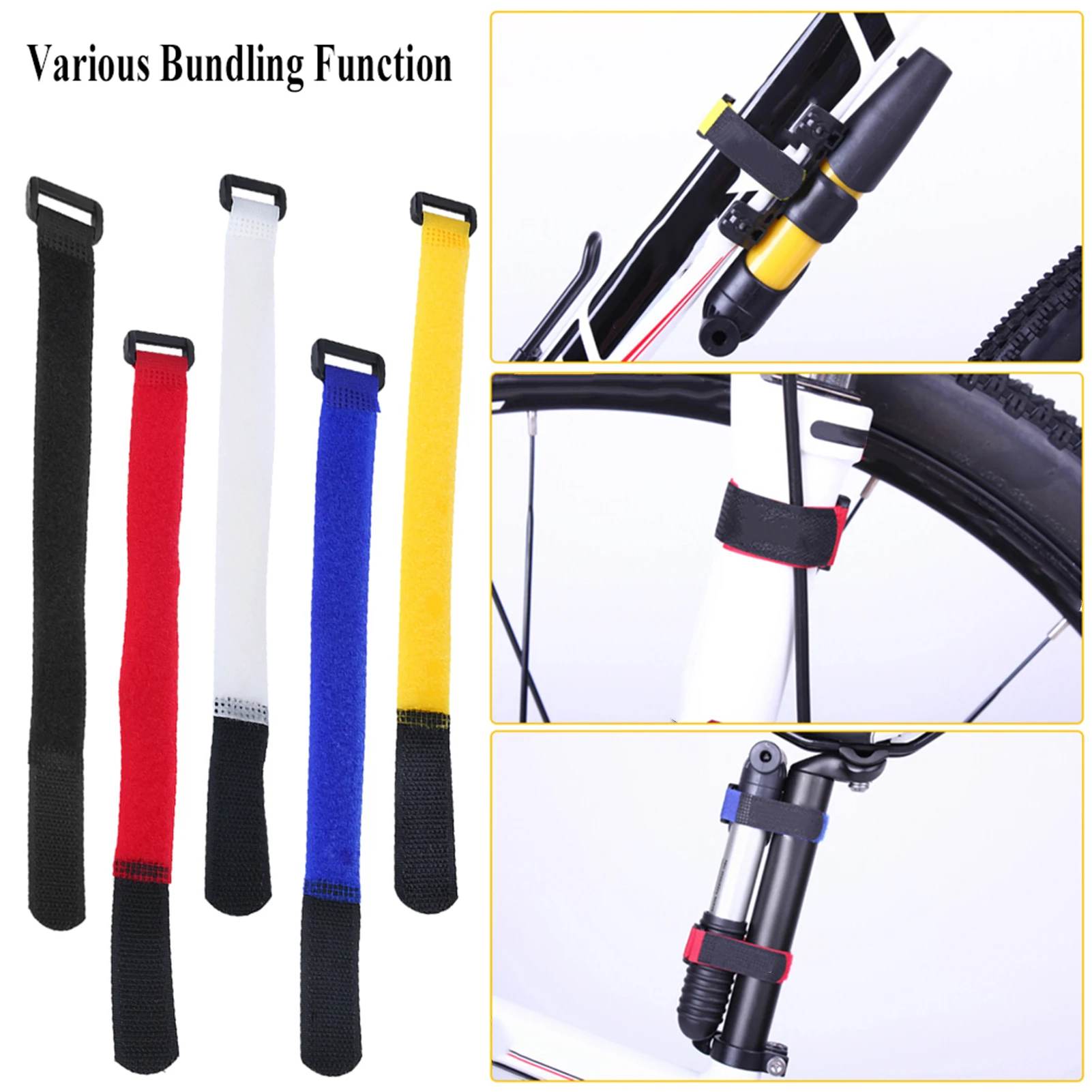 Riding Band Cycling Binding Band 5Pcs/Set Sports Cycling Riding Adjustable Nylon Handlebar Tie Straps Hot