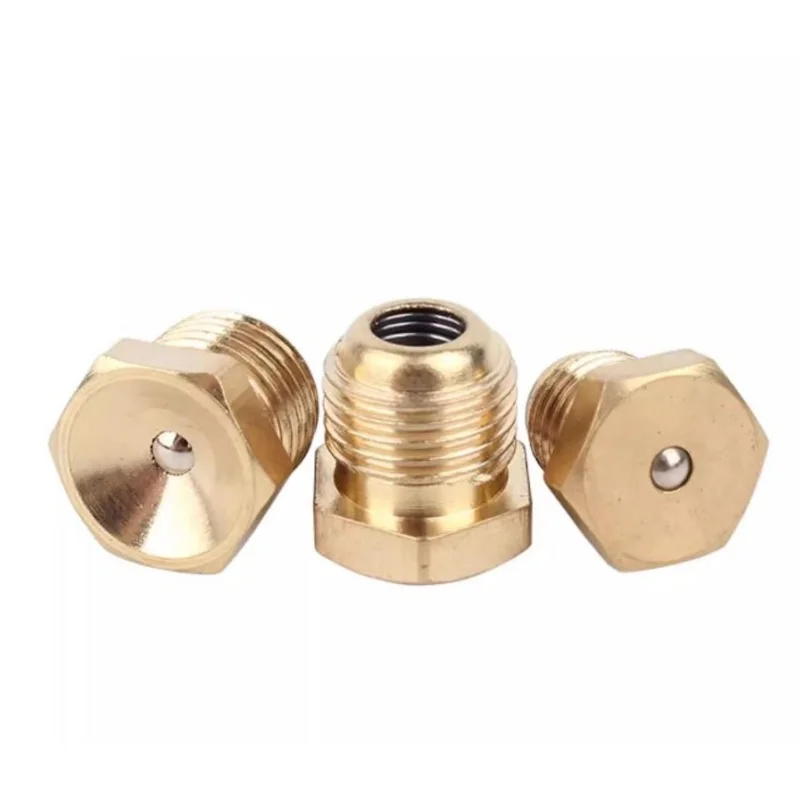 Brass Press Ball Male Thread Oil Cup Push Button Flat Funnel Head Spring Nozzle Grease Gas Engine Motor Repair Replacement Part
