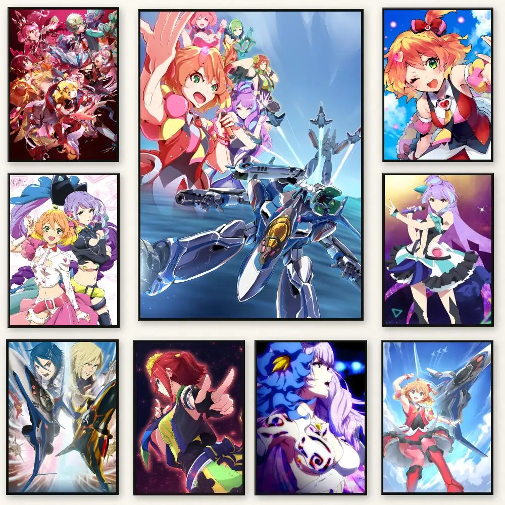 Macross Delta Poster Frameless Peel-and-Stick Removable Wall Art Print