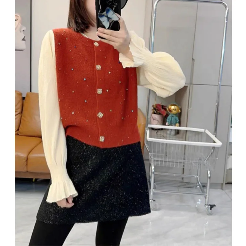 New Fashion Women's Thin Knitted Slim Short Sweater Floral Round Neck Korean Version Casual Female Sweater Top Clothing LJ759