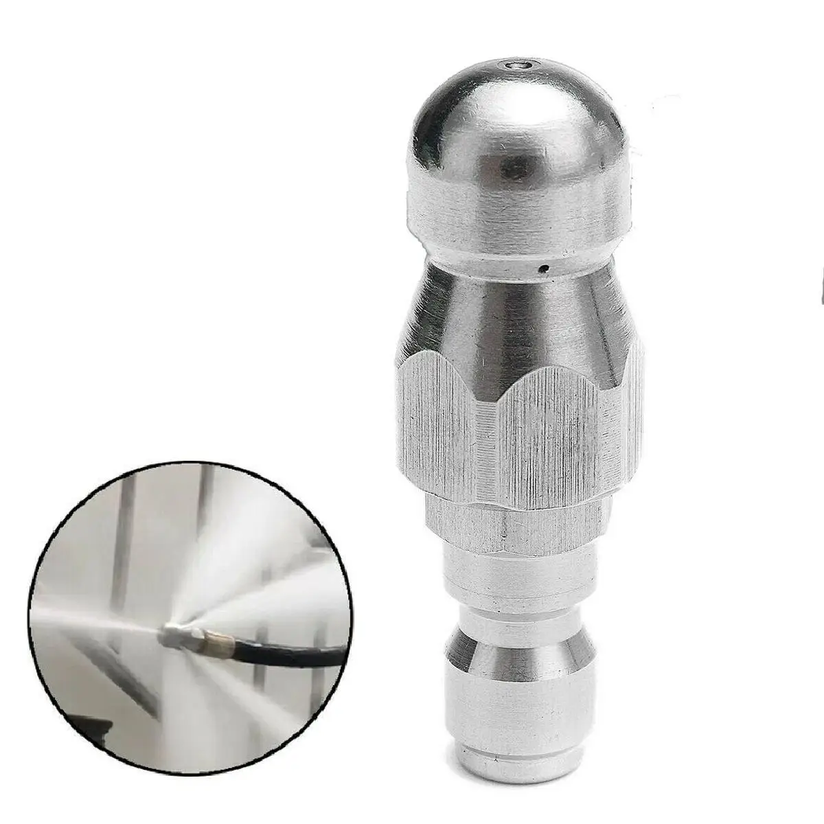 Advanced Sewer Jetter Nozzle with 14 Quick Connector and Rotating Function for Enhanced Drain Cleaning Efficiency