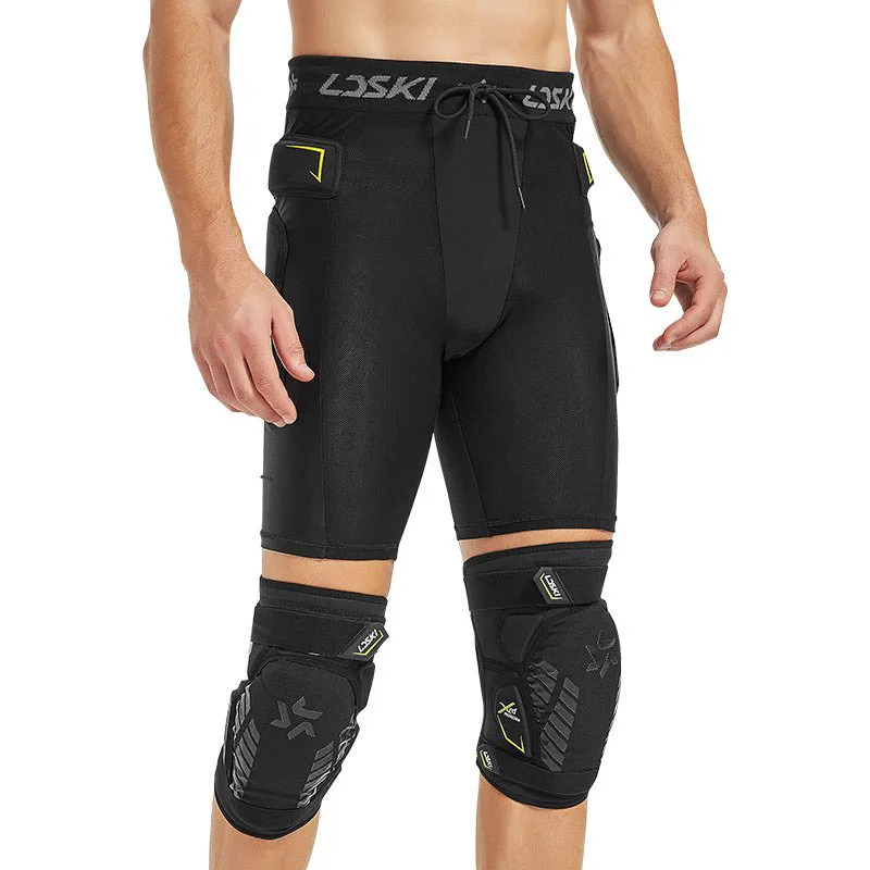 Afbeelding 3: Sneeuwski beschermende uitrusting set kniekap heupkussen Warm en schokbestendig Fietsen, wandelen en buitensport unisex