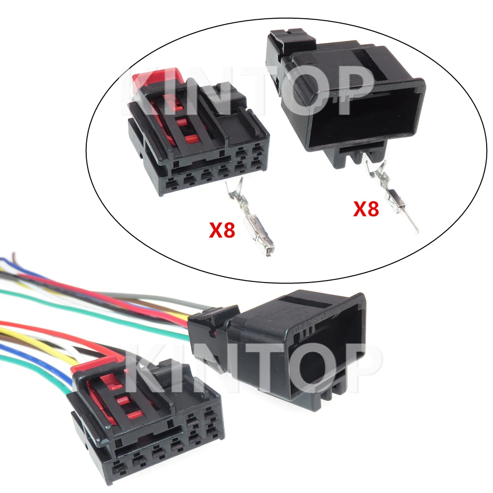 1 Set 8 Pins 1K8972928 Car Male Female Docking Unsealed Socket Auto Tail Light Electric Wire Connector AC Assembly 1K8972718