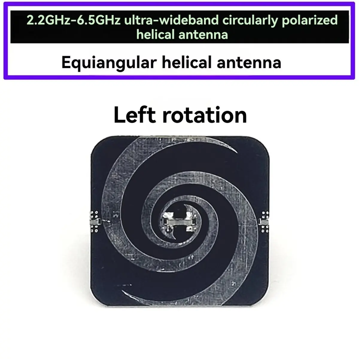 A86G NEW UWB Ultra-Wideband Helical Antenna 2.2GHz-6.2GHz Low Dispersion Circularly Polarized External Thread Internal Hole Left