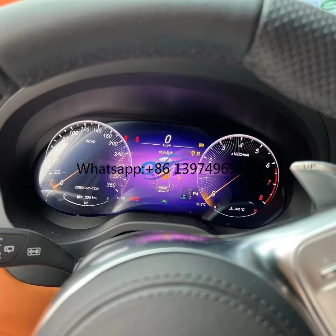 Car LCD Instrument Multimedia Instrument Panel for Mercedes-Benz C W205 GLC X205 CLA W117 GLA AMG 2015-2019 Sync Android Carplay