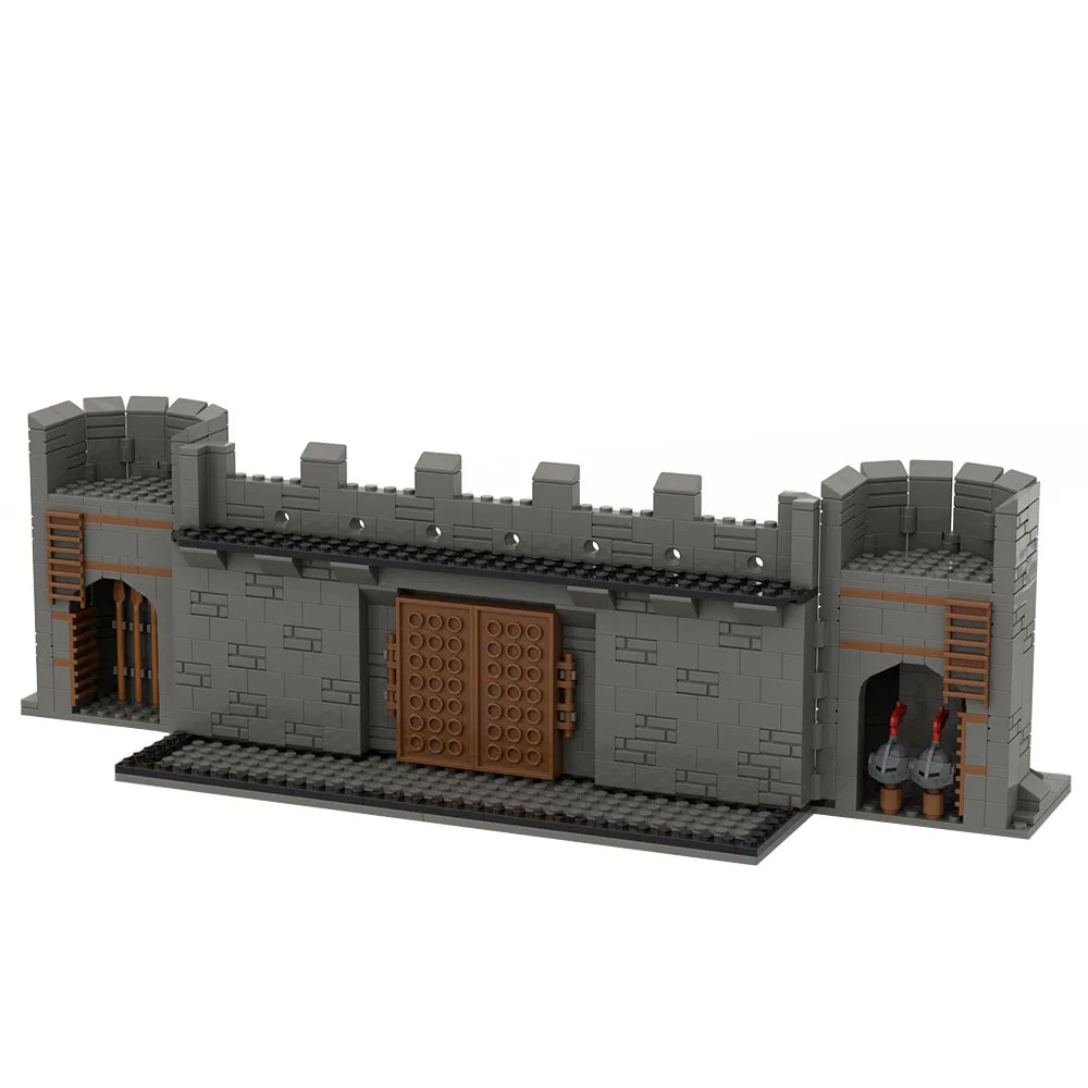 MOC Ancient Chinese Style Bricks Toys Military City Wall City Gate DIY Model Building Blocks Base Fence Compatible With LEGO