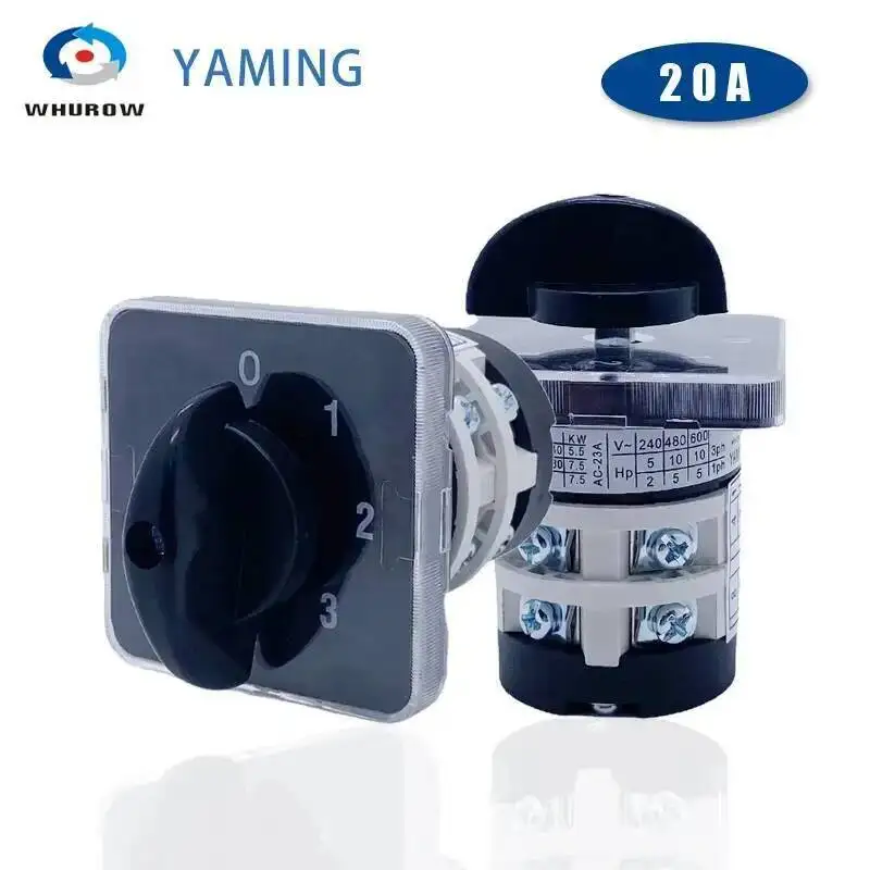

LW31 Changeover Switch YMZ12-20A Silver Contact 1-4 Poles Power Control Circuit Interuptor ON-OFF Multi Positions