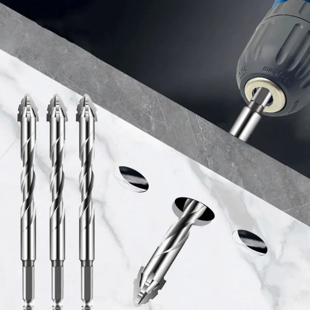 

7 шт./компл., набор сверл для плитки высокой твердости, U-образные четырехгранные сверла для бетона, износостойкие прецизионные эксцентриковые сверла