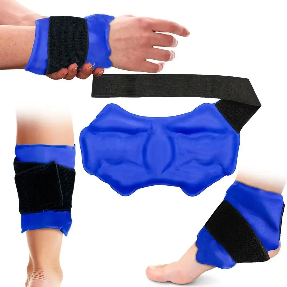 Reusable Gel Ice Pack Dual Temperature Pain Relief Ankle Brace Ice Pack Flexible Strap Design Hot Cold Therapy Sports Cold Pack