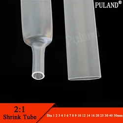 1~10m 2:1 Transparent Heat Shrink Tube Diameter 0.6mm ~ 80mm Polyolefin Tubing Sleeving Wrap Wire Repair DIY Cable Protecctor