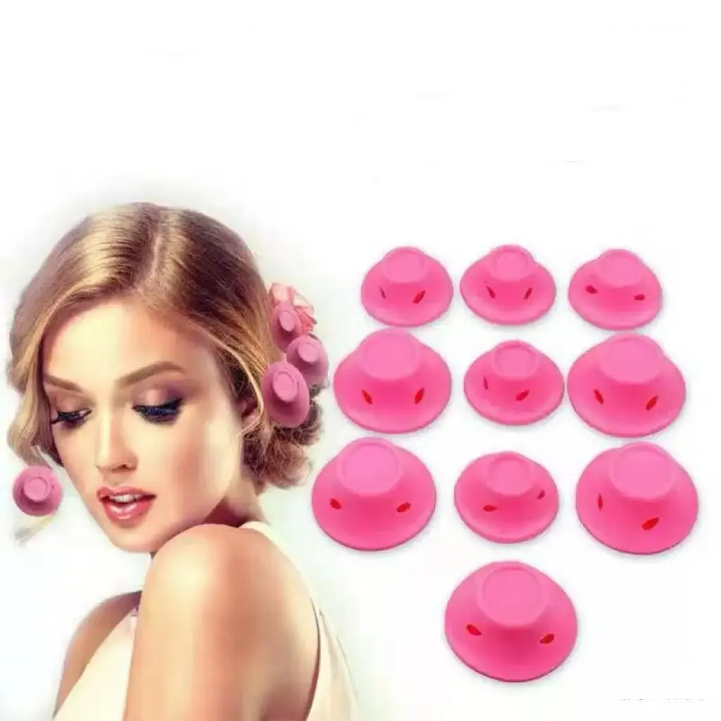 2 Sizes Mushroom Bell Hair Curlers Soft Silicone Sleep Hair Rollers Heatless Overnight No Damage DIY Curly Hair Styling Tool