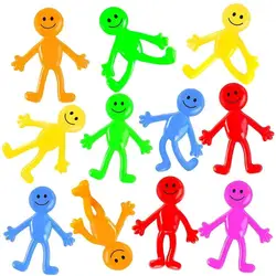 12PCS Stretchy Happy Man Stress Relief Toys Birthday Gift Bags For Kids Party Favors Regalos Cumpleaños Niños Para Invitados