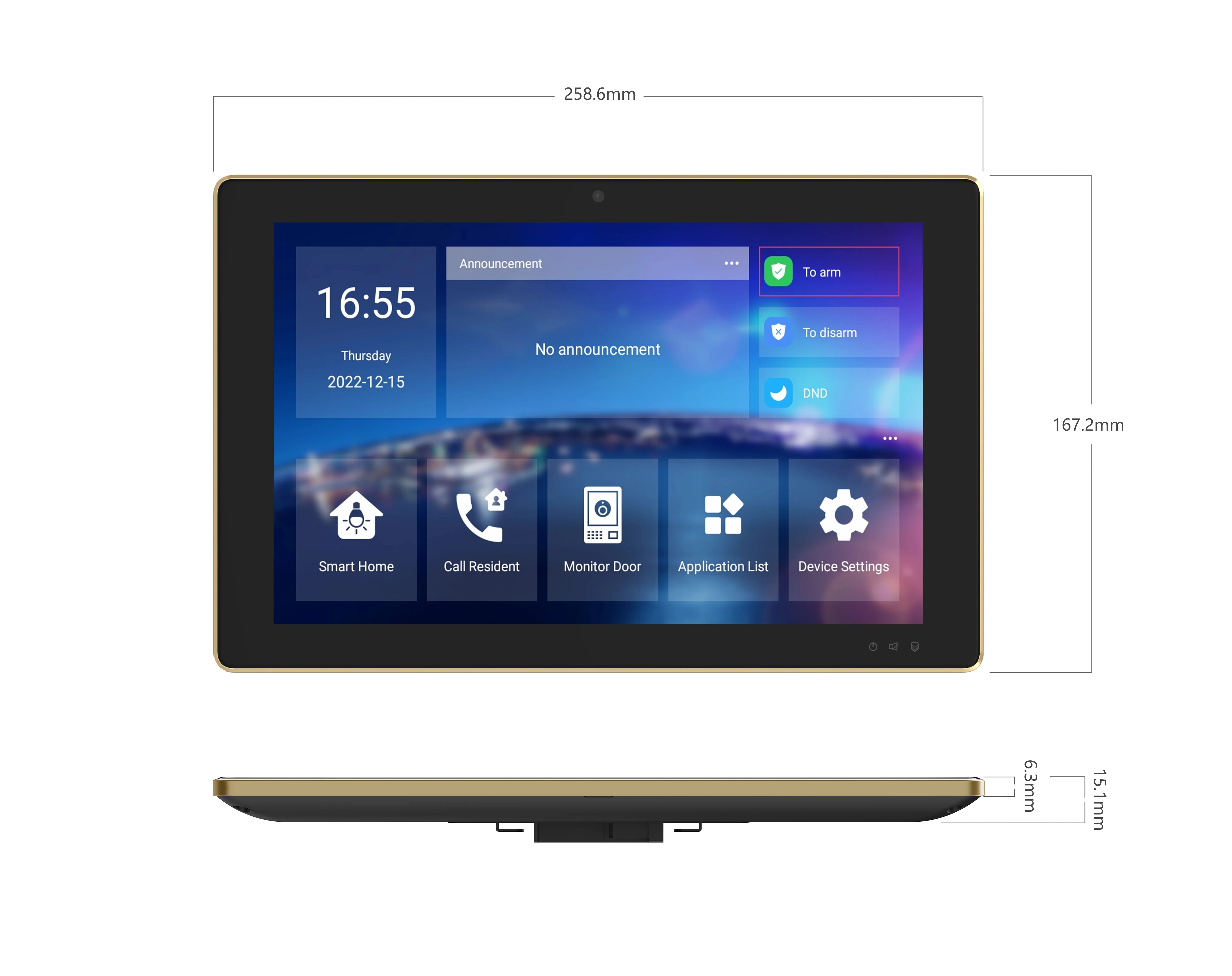 IPビデオインターホン,屋内モジュール,Tuya, Android OS,ホームオートメーション,複数のアパートと建物のセキュリティドア電話