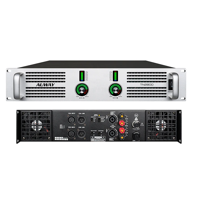 

2U Class H Power Amplifier TTV2800 - 2x800W High Efficiency Pro Audio Power Amplifier Professional
