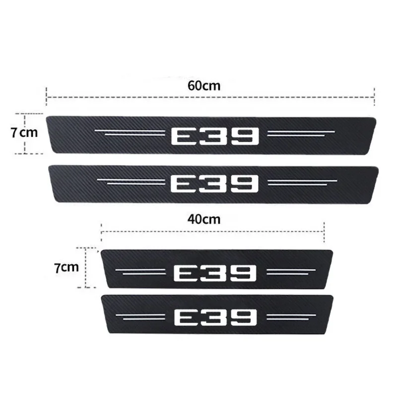 Luminous Car Decals Door Sill Anti Kick Sticker Scuff Scratch for BMW E39 Emblem Auto Door Threshold Waterproof Film Accessories