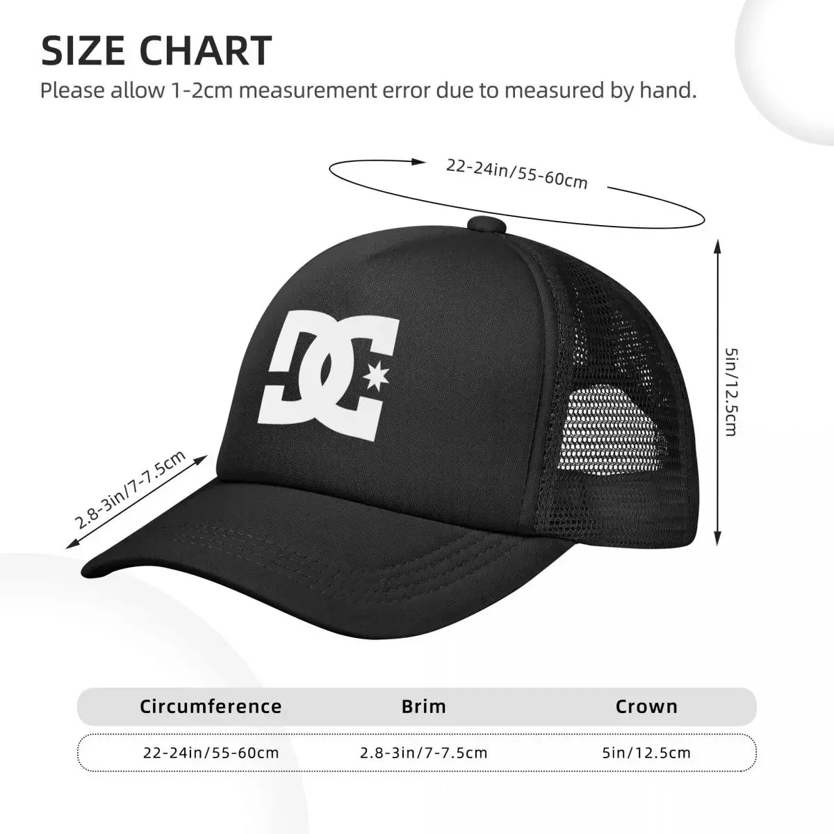 DC Shoe Co شبكة قبعات البيسبول Snapback الأزياء قبعات البيسبول تنفس عارضة Casquette في الهواء الطلق للجنسين