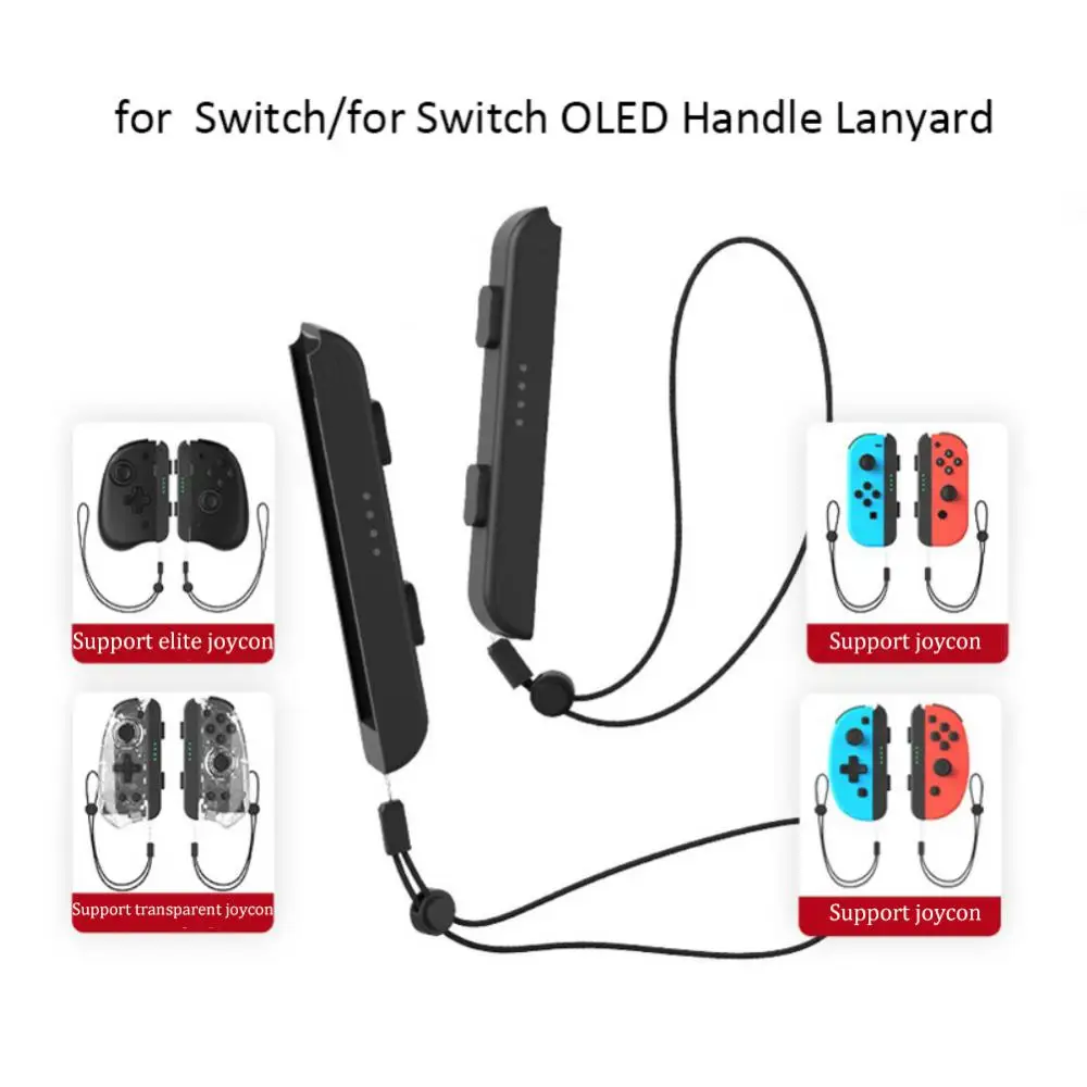 Band Hand Rope Lanyard Black Adjustable For Ns Switch Oled Portable For Switch Joycon Controller Accessories Wrist Strap