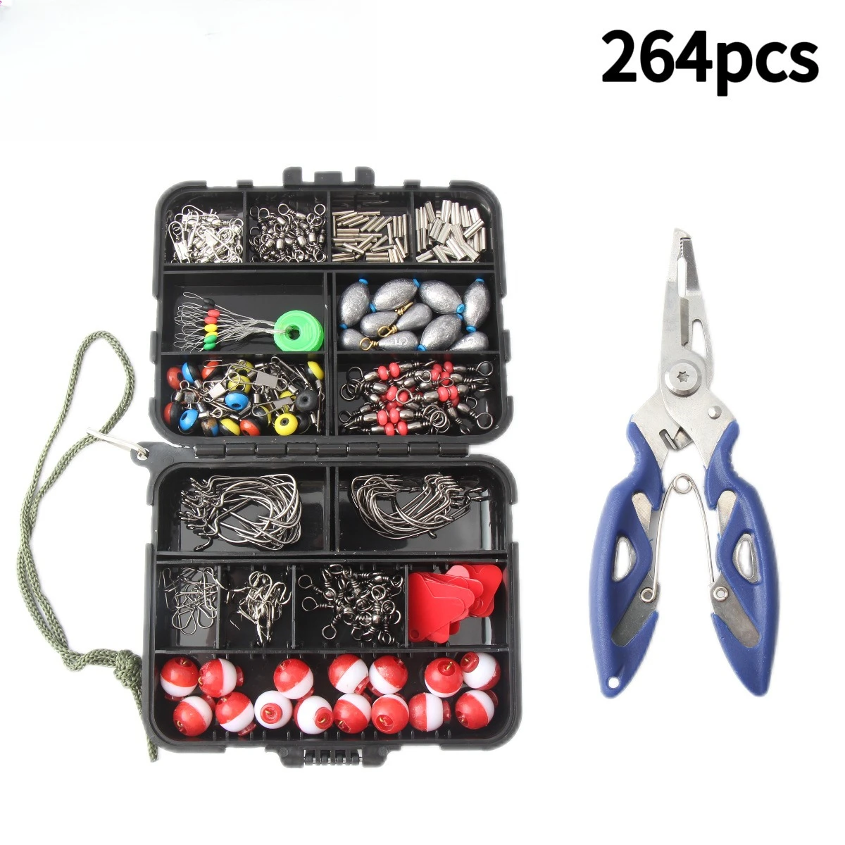 

Hot Sale 264 Pieces Luya Bait Set Various Accessories Crank Hook Screw Ring Pendant Accessories Set Fishing